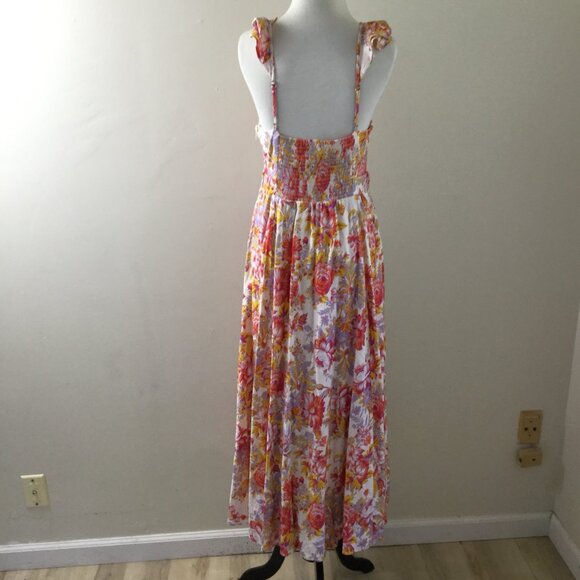 BHLDN Midi Floral Belted Dress s - Picture 6 of 13